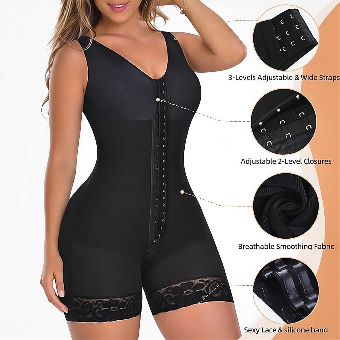 Softora™ Full-Body Shapewear Bodysuit – Tummy Control, Butt Lift & Smooth Fit